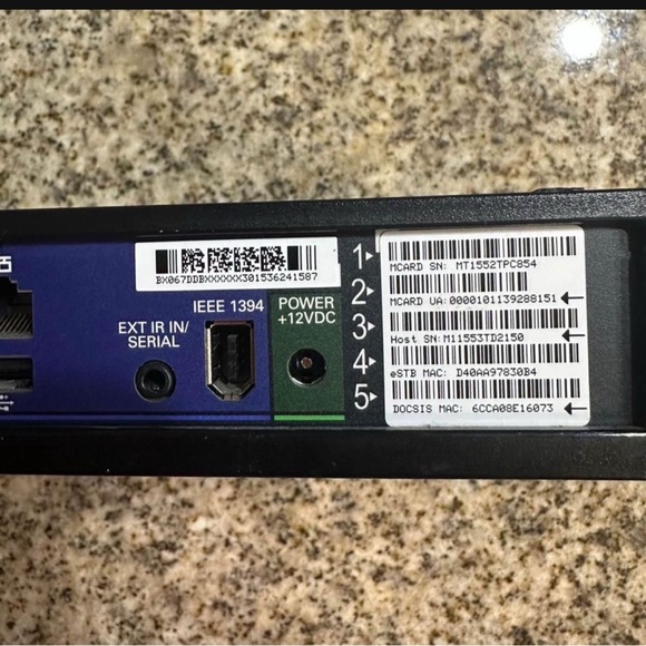 Arris Set-Top Box Model DCX3200/A081/033 + Power Cable - used - Picture 6 of 6